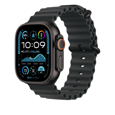 Apple 49mm Ocean Band Natural Tit. Black