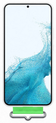Samsung Silicone Cover with Strap S22+, White