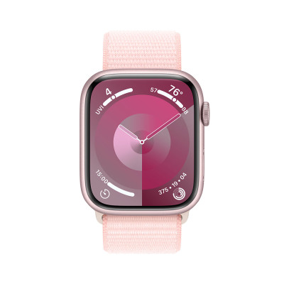 Apple Watch Series 9 45mm Pink, Pink Sport Loop
