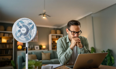 Stojanový ventilátor Midea MFS302RDDW (white)