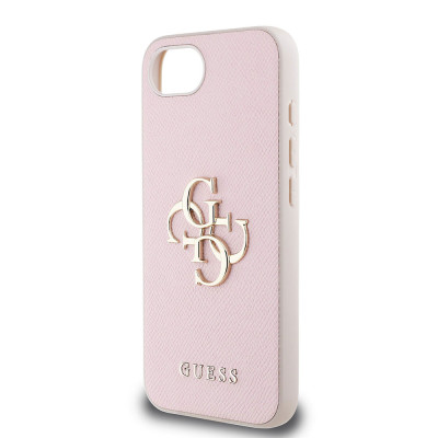 Guess PU Grained 4G Metal Logo iPhone 16e, Pink