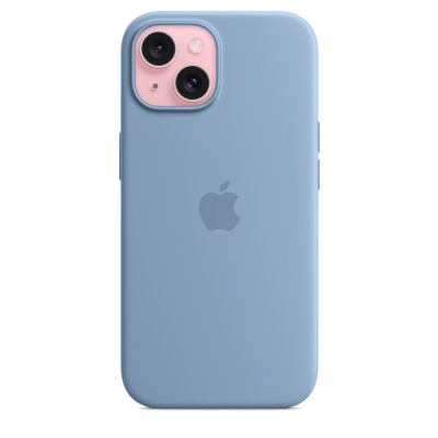 iPhone 15 Silicone Case MagSafe Winter Blue