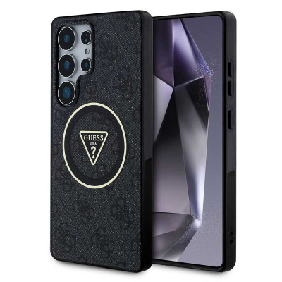 Guess Triangle Logo MagSafe Galaxy S25 Ultra,Black