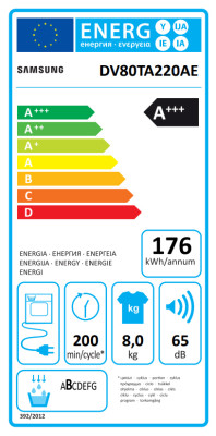 Parní sušička Samsung DV80TA220AE/LE
