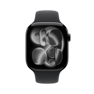 Apple Watch Series 11 GPS 42mm Jet Black Aluminium Case with Black Sport Band - S/M