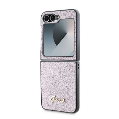 Guess PC/TPU Glitter Flakes Z Flip6/Flip7 FE, Pink