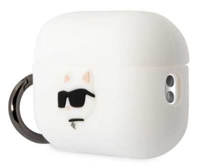 Karl Lagerfeld 3D Logo Choupette Airpods Pro2, WHT