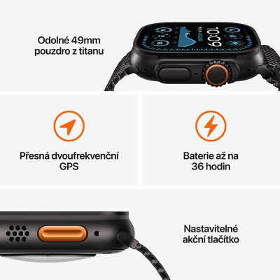 Apple Watch Ultra 2 49mm Black Titan, Black Ocean