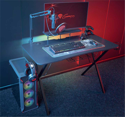 Genesis Holm 300 RGB - herní stůl s RGB podsvícení