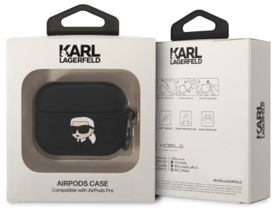 Karl Lagerfeld 3D Logo NFT Karl Airpods Pro, Black