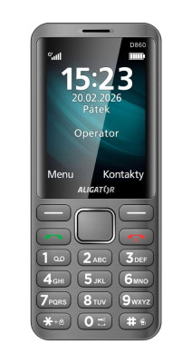 Aligator D860 Dual SIM Titan stříbrný