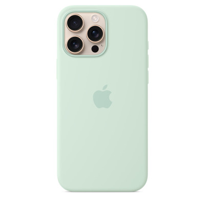iPhone 16 Pro Max Silicone Case MagSafe Aquamarine