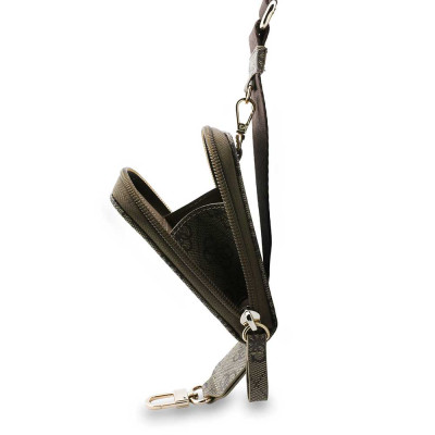 Guess Crossbody Strap 4G Metal Logo + Wallet Brown