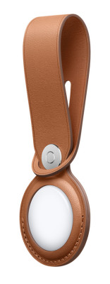 Apple AirTag Leather Loop - Saddle Brown