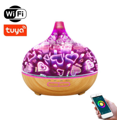 BOT Smart aroma difuzér B11 - světlé dřevo a LED 2