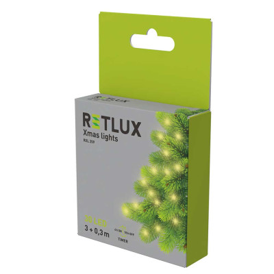 RETLUX světelný řetěz Nano 30LED AA WW TM