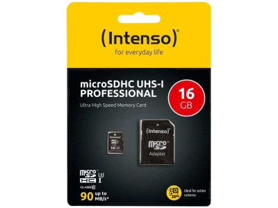 Intenso 16GB micro SDHC Premium UHS-I + adaptér