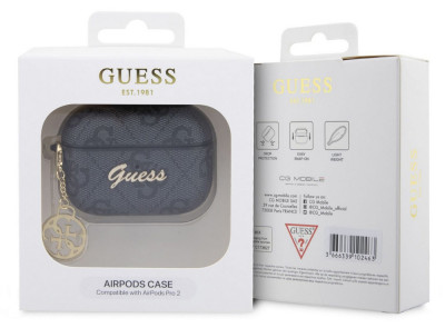 Guess 4G Script Charms PC/PU Airpods Pro 2, Black