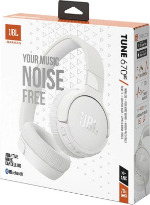 JBL Tune 670NC bezdrátová sluchátka, White