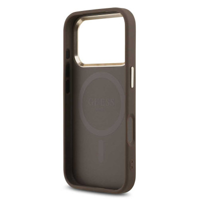 Guess Triangle Logo MagSafe iPhone 18 Pro Brown