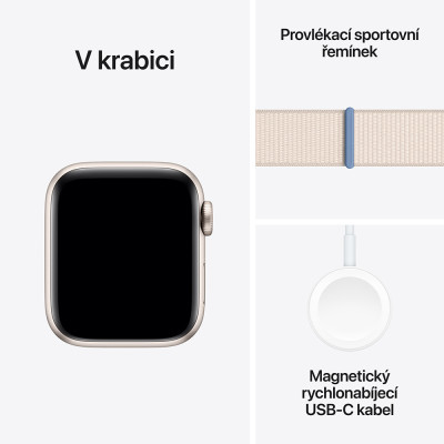 Apple Watch SE 40mm Starlight, Starlight Sport L.