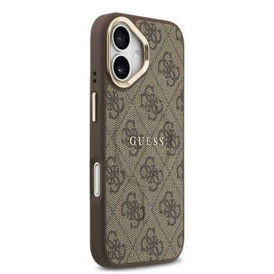 Guess 4G Gold Frame MagSafe iPhone 17 Brown