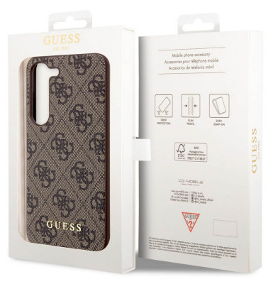 Guess Charms Hard Case 4G Samsung S23+, Brown