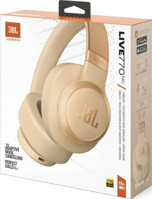 JBL Live 770NC bezdrátová stereo sluchátka, Sand