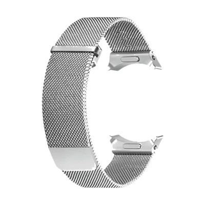 Řemínek z milánského tahu M/L stříbrná (ES)