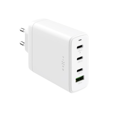 FIXED GaN nabíječ 3xUSB-C+USB, PD 3.0, 120W, White