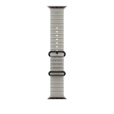 Apple 49mm Translucent Grey Ocean Band Black Titan