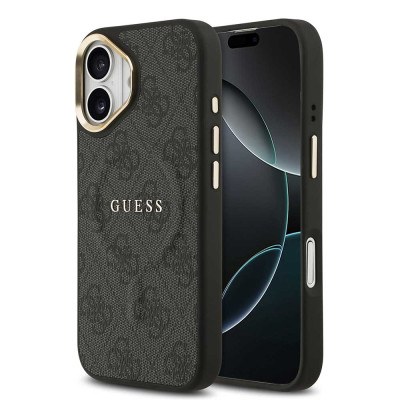 Guess 4G Gold Frame MagSafe iPhone 17 Black