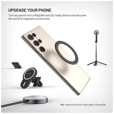 FIXED MagPlate magnetická nálepka MagSafe, Black