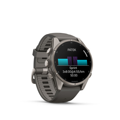 Garmin fenix 9 43mm Titanium/Pebble Gray Sport Band