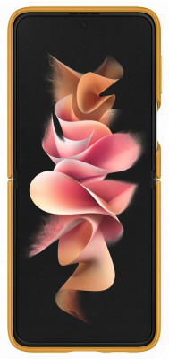 Samsung EF-VF711LYE Leather Cover Z Flip3, Mustard