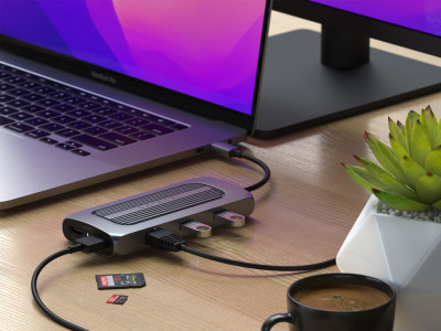 Satechi USB-C Multimedia MX Adaptér - Space Grey