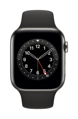 Apple Watch S6 Cell 44mm Graphite Steel, Black Spo
