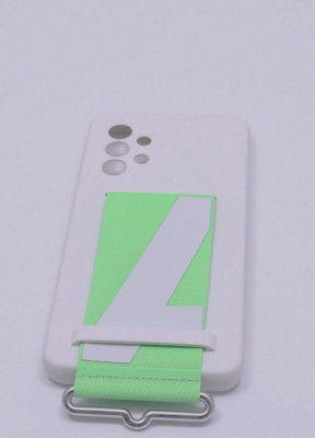 Samsung Silicone Cover with Strap A53 5G, White