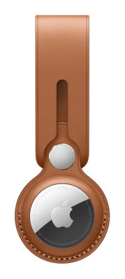 Apple AirTag Leather Loop - Saddle Brown