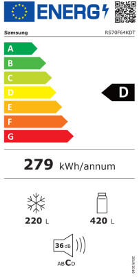 Americká chladnička Samsung RS70F64KDTEO