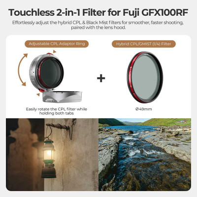 FREEWELL Fuji GFX 100RF Real Lens Hood(Silver)