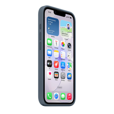 iPhone 17e Silicone Case with MagSafe Anchor Blue