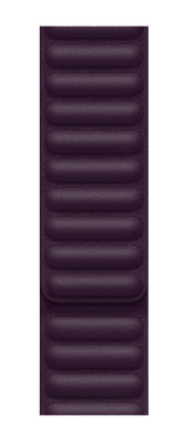 Apple 41mm Dark Cherry Leather Link - S/M