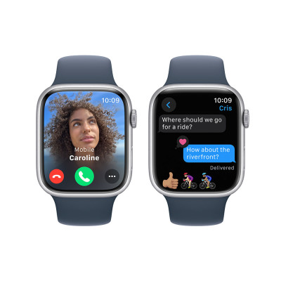 Apple Watch Series 9 45mm Silver, Blue SB, M/L