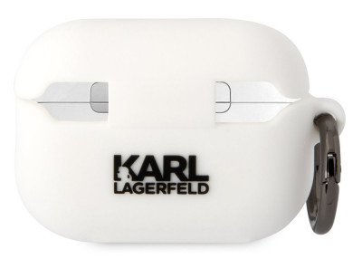 Karl Lagerfeld 3D Logo Choupette Airpods Pro2, WHT