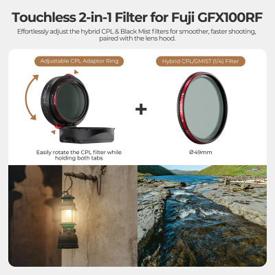 FREEWELL Fuji GFX 100RF Real Lens Hood(Black)