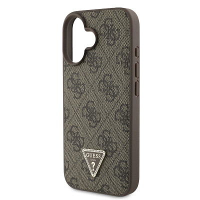Guess PU 4G Triangle Crossbody iPhone 16 Brown