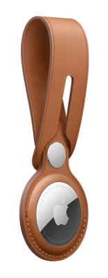 Apple AirTag Leather Loop - Saddle Brown