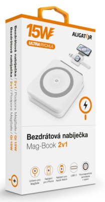 Aligator Mag-Book 2v1 15W pro iPhone a Apple Watch