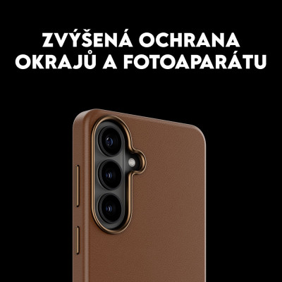 PanzerGlass CARE Galaxy S26 SOLO Qi hnědá veg kůže